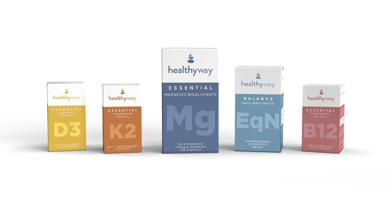 integrazione - i 5 prodotti base di healthyway integrazione - i 5 prodotti base di healthyway - vitamina d3 - b12 metilcobalamina - magnesio bisglicinato - equilibrio notte - k2 mk7 all trans