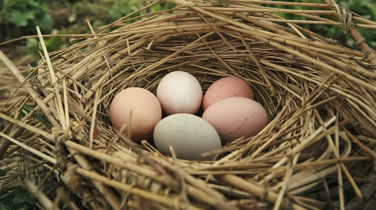 uova fresche in un nido, alimento funzionale